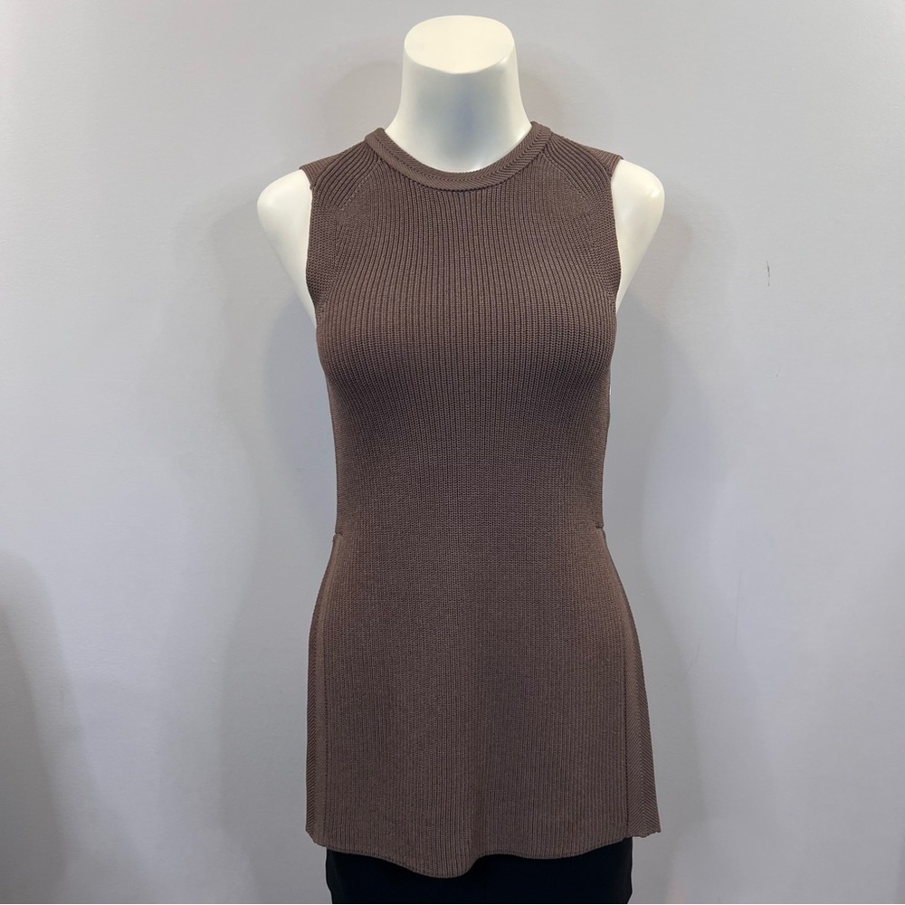 Wilfred Aritzia Palmier Sleeveless Split Hem Long Tunic Knit Sweater sz XS - Picture 5 of 13